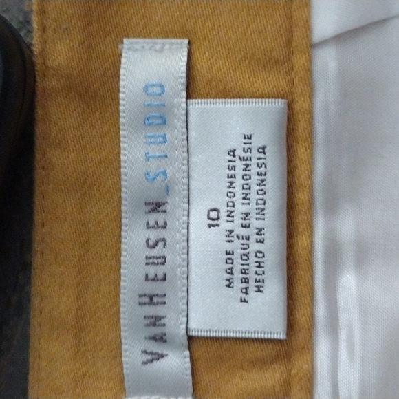 VAN HEUSEN Floral Midi Butterscotch, Blk,White SZ 10 - Picture 3 of 10